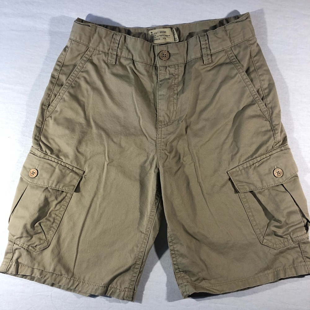 🌴Boys Lucky Brand Khaki Cargo Shorts Sz 12